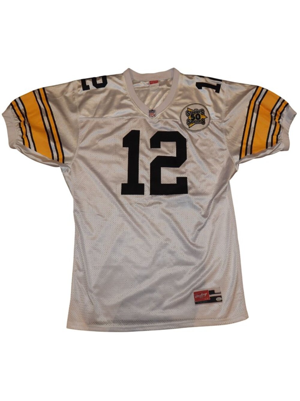 Vintage 1990s Terry Bradshaw Pittsburgh Steelers 50 Seasons Rawlings Jersey 3XL